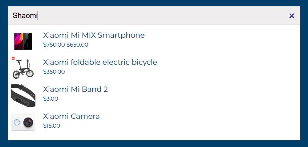 autocorrector de búsqueda