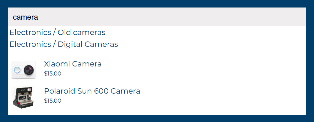 búsqueda por categorías